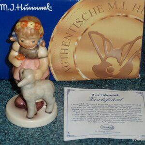 Goebel Hummel Figurine "Springtime Friends" #2230 With Box - Girl With Baby Lamb